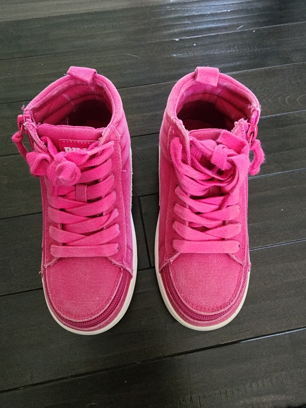 Kids Bright Pink High-Top Sneakers